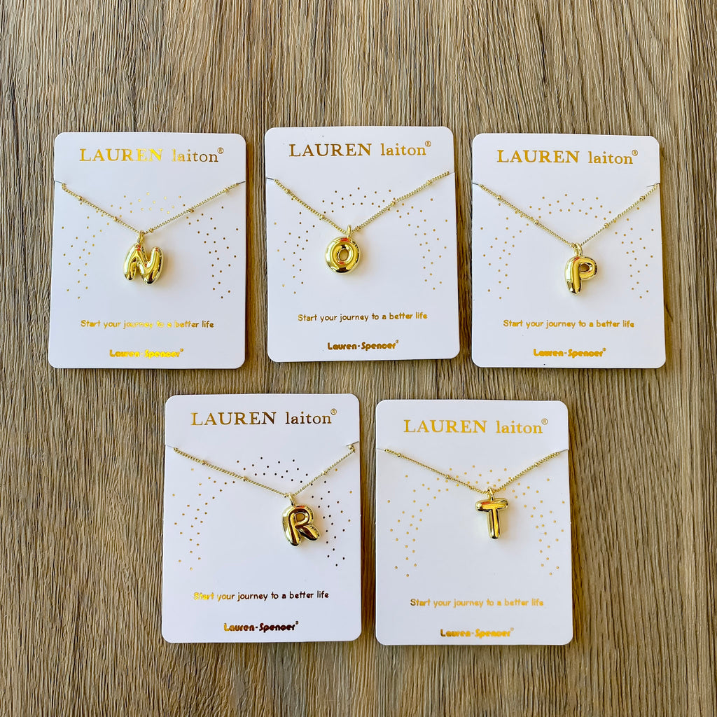Bubble Letter Necklace - Lyla's: Clothing, Decor & More - Plano Boutique