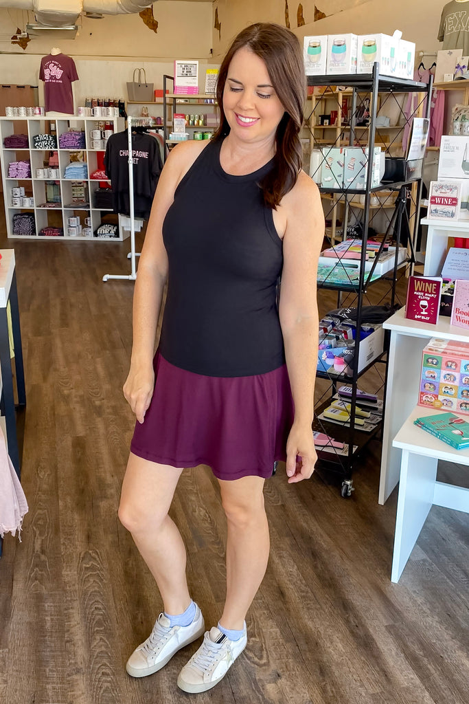 Athleisure Butter Sleeveless Racer Back Top Black - Lyla's: Clothing, Decor & More - Plano Boutique