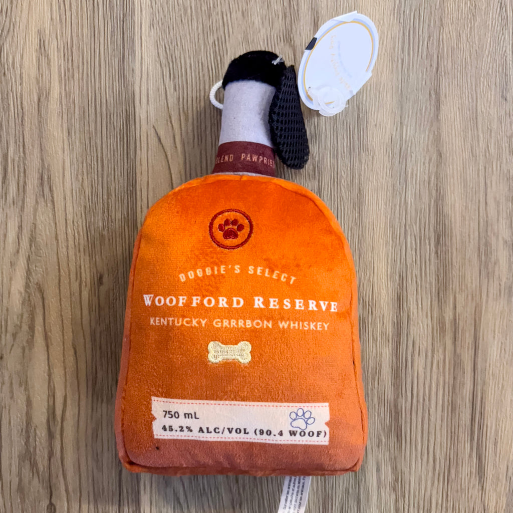 Woofford Reserve Bourbon Plush Dog Toy - Lyla's: Clothing, Decor & More - Plano Boutique