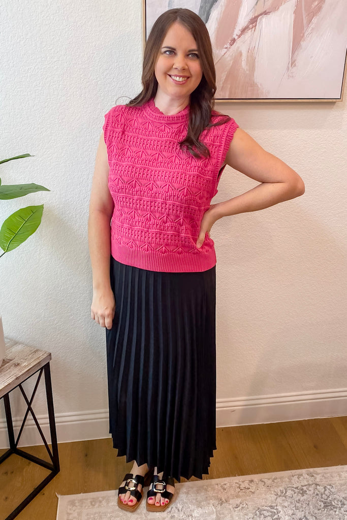 Black Pleated Midi Skirt - Lyla's: Clothing, Decor & More - Plano Boutique