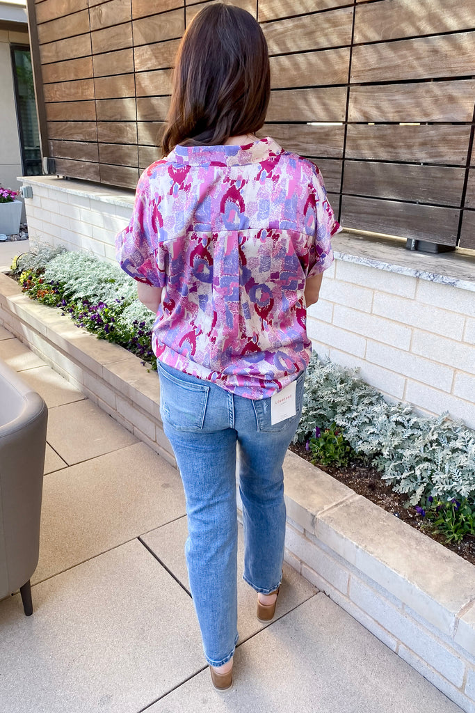 Seize the Day Lavender Print Top - Lyla's: Clothing, Decor & More - Plano Boutique