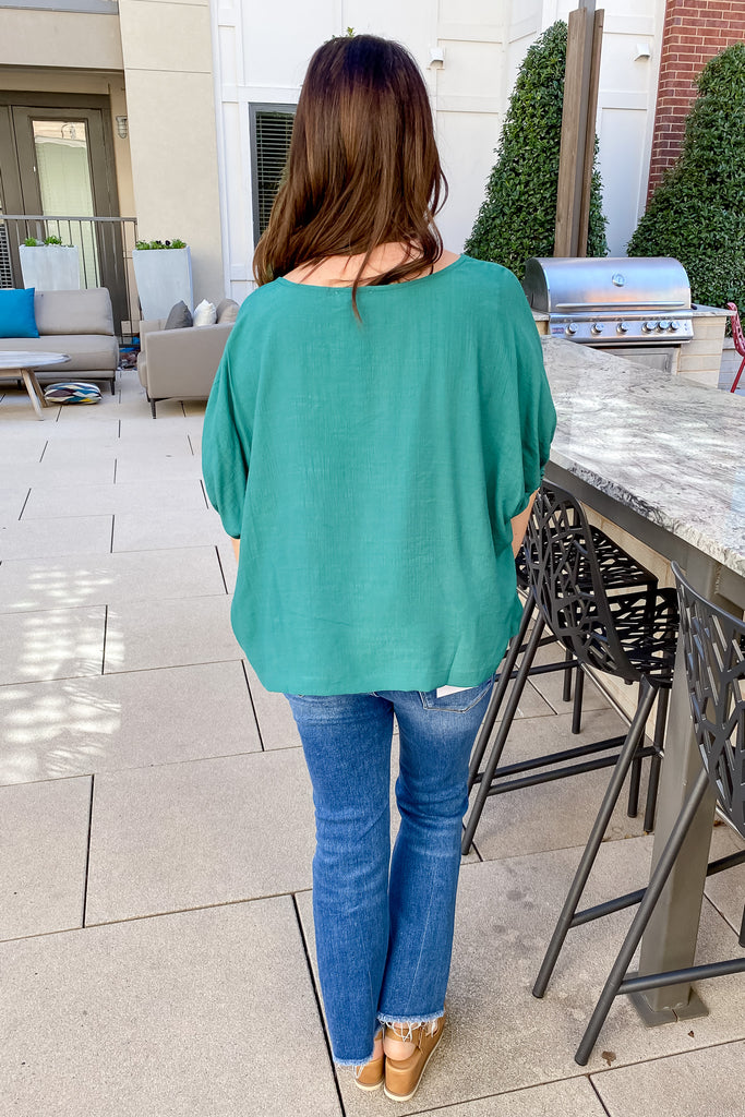 Days Like This Hunter Green Top - Lyla's: Clothing, Decor & More - Plano Boutique
