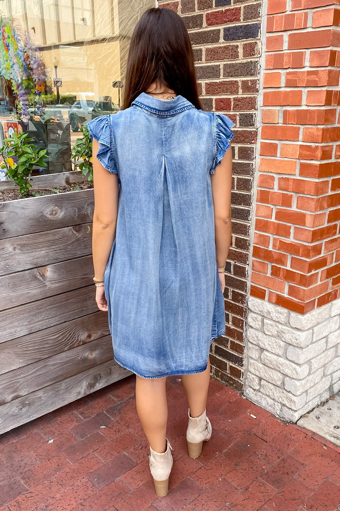 Friends With Me Dark Denim Dress - Lyla's: Clothing, Decor & More - Plano Boutique