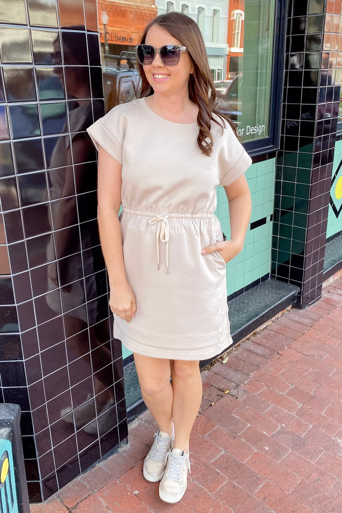The Laid Back Fun Taupe Dress - Lyla's: Clothing, Decor & More - Plano Boutique