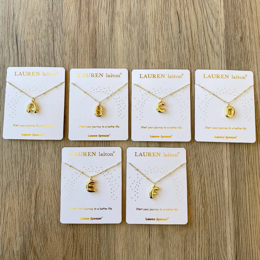 Bubble Letter Necklace - Lyla's: Clothing, Decor & More - Plano Boutique