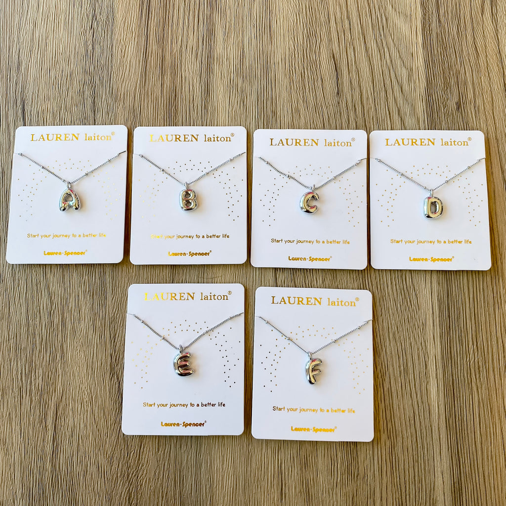 Bubble Letter Necklace - Lyla's: Clothing, Decor & More - Plano Boutique