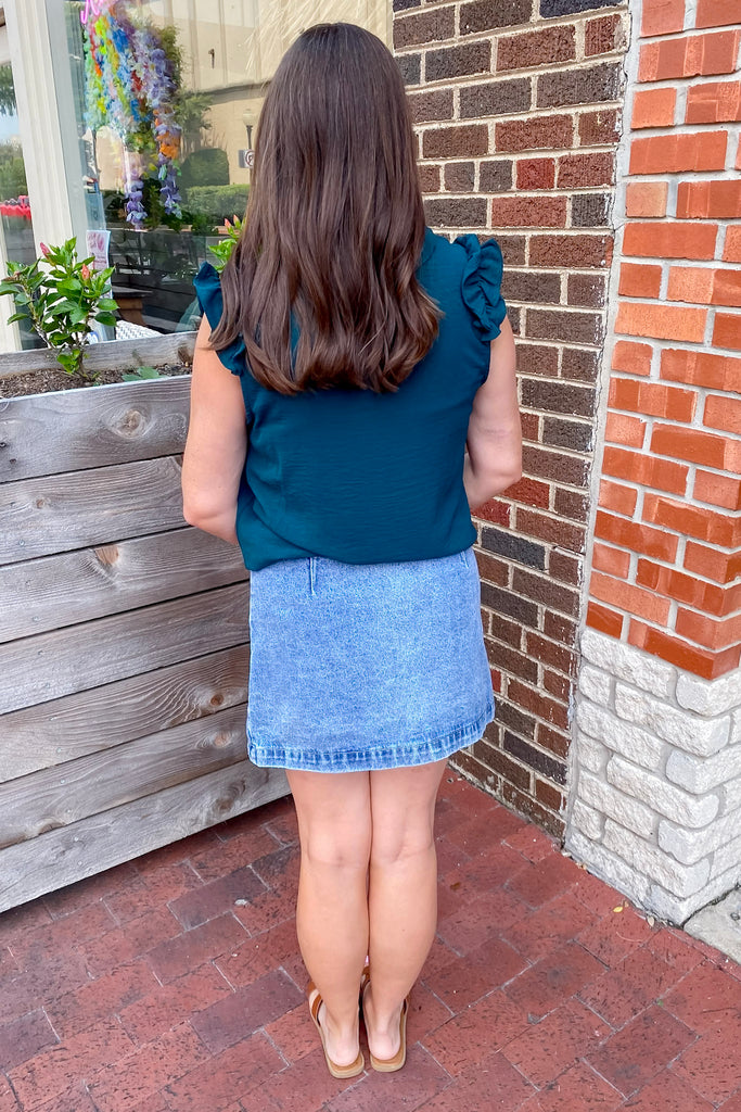 Wrap It Up Denim Mini Skirt - Lyla's: Clothing, Decor & More - Plano Boutique