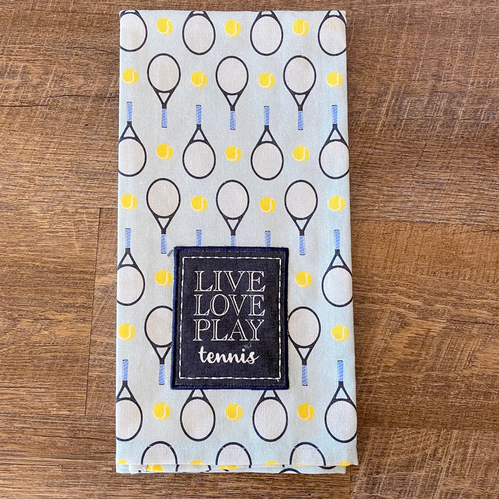 Live Love Play Tennis Hand Towel - Lyla's: Clothing, Decor & More - Plano Boutique