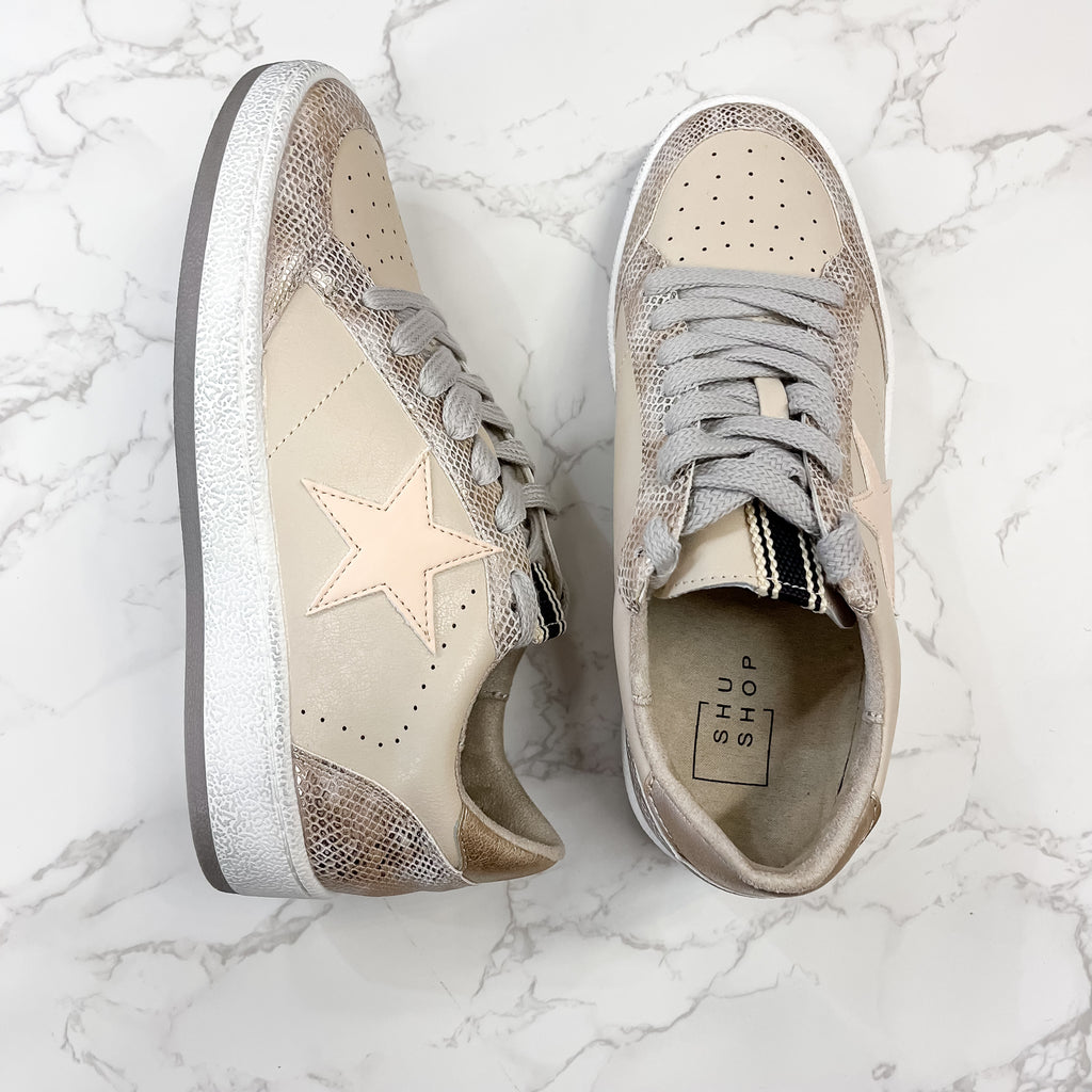 Paz Gold Snake Shu Shop Sneaker - Lyla's: Clothing, Decor & More - Plano Boutique