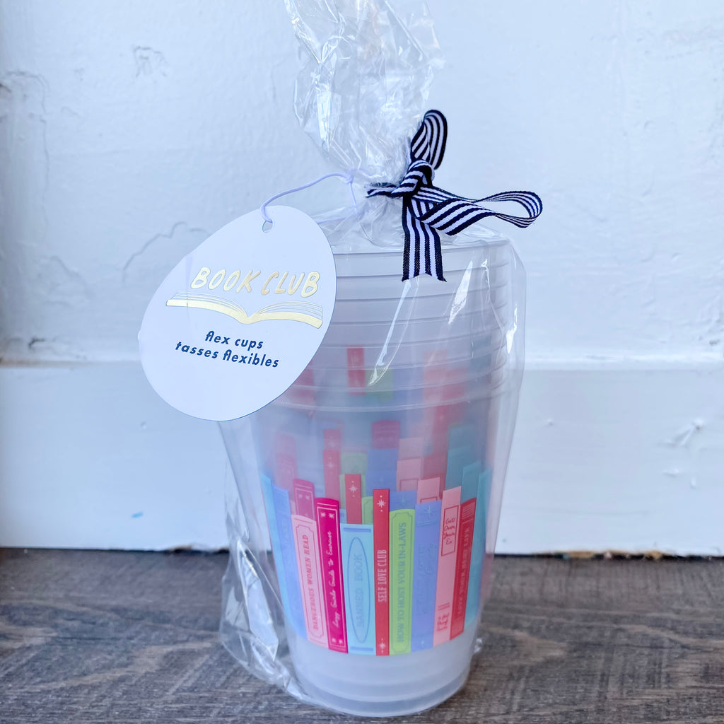 Book Club "Bookshelf" Flex Cups - Lyla's: Clothing, Decor & More - Plano Boutique