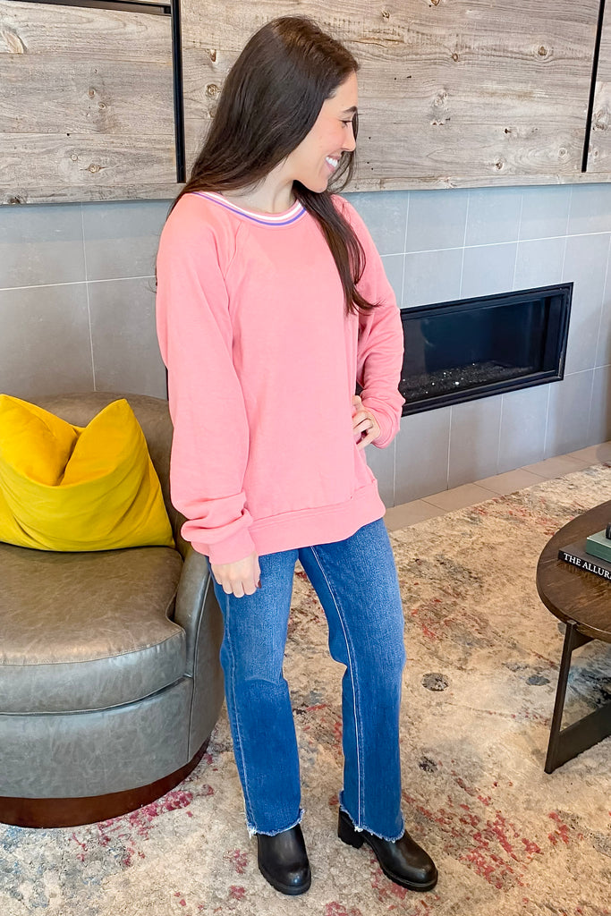 Having A Great Year Pink Blush Sweater - Lyla's: Clothing, Decor & More - Plano Boutique