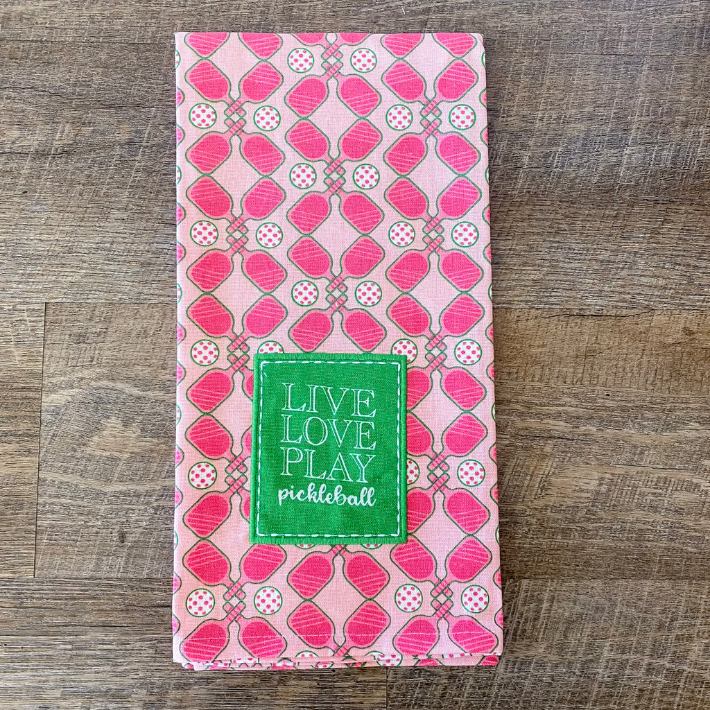 Live Love Play Pickleball Hand Towel - Lyla's: Clothing, Decor & More - Plano Boutique