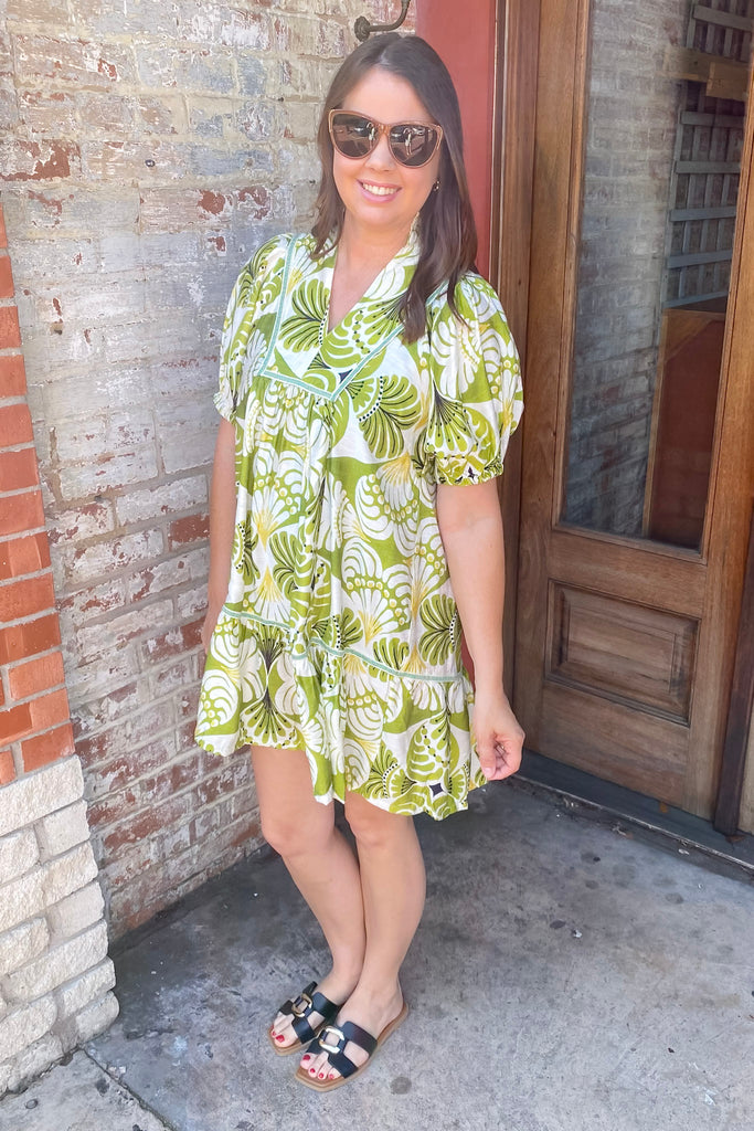 Bring Us Summer Florals Green Print Dress - Lyla's: Clothing, Decor & More - Plano Boutique