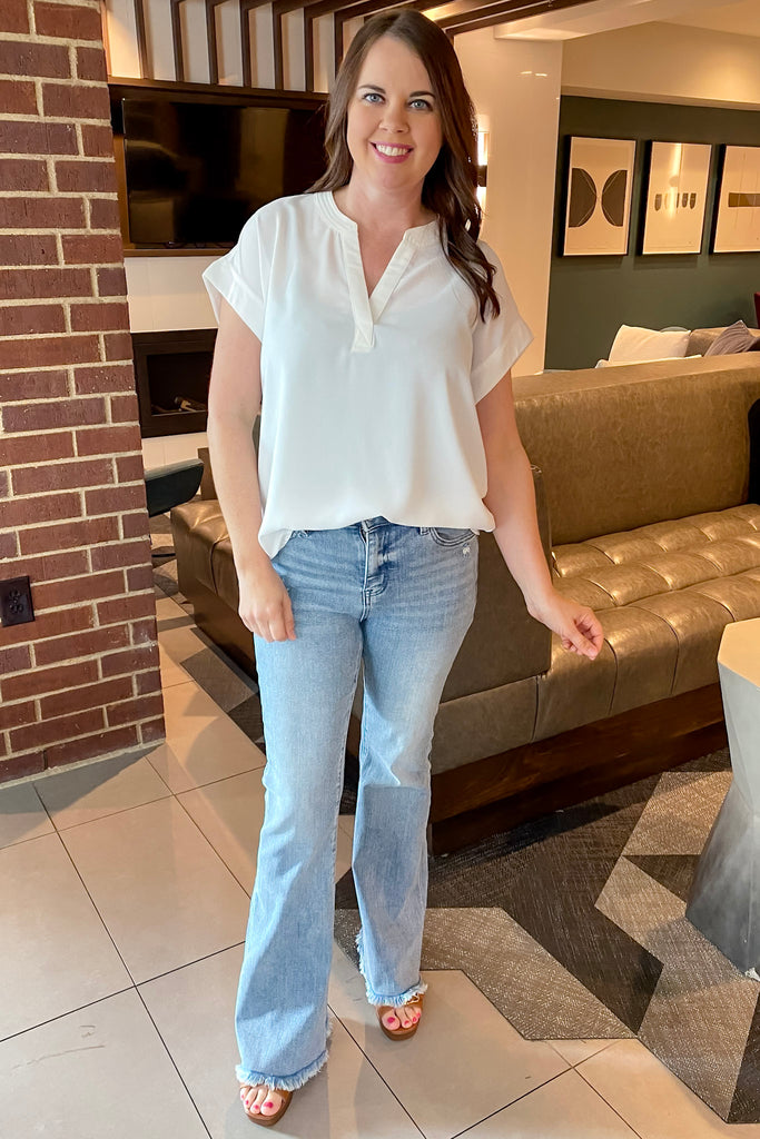 Timeless Simplicity Off White Top - Lyla's: Clothing, Decor & More - Plano Boutique