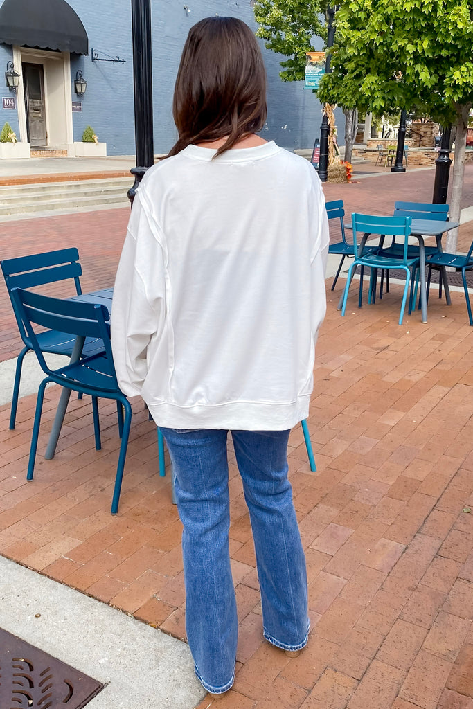 Ribbons and Bows White Sweater - Lyla's: Clothing, Decor & More - Plano Boutique