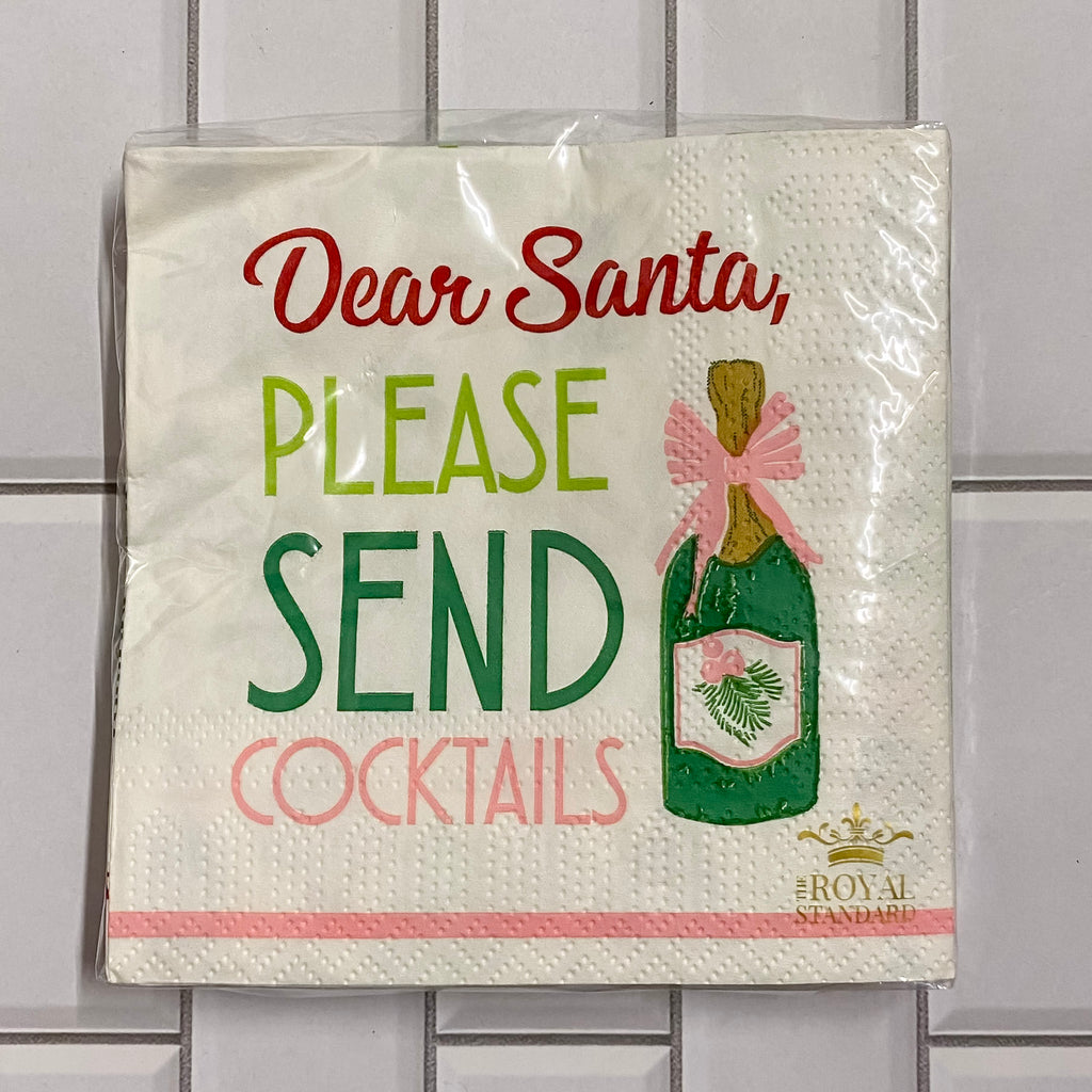 Dear Santa Please Send Cocktail Napkins - Lyla's: Clothing, Decor & More - Plano Boutique