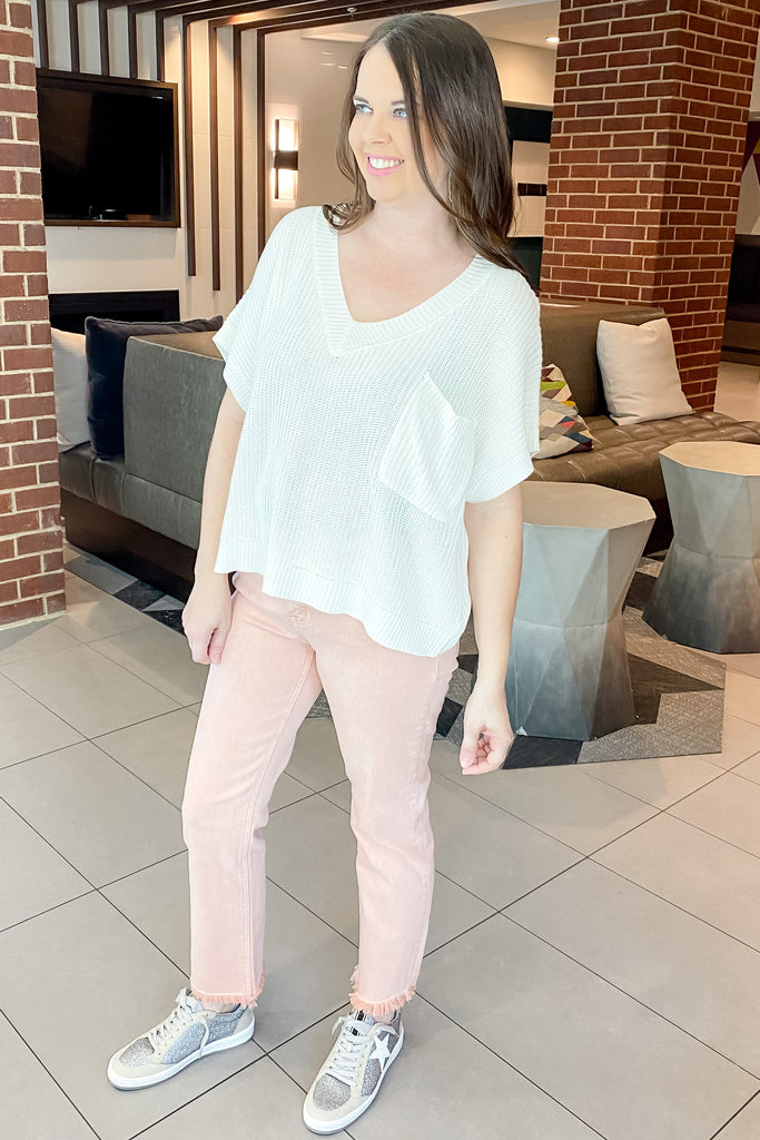 Cover Girl Off White Top - Lyla's: Clothing, Decor & More - Plano Boutique