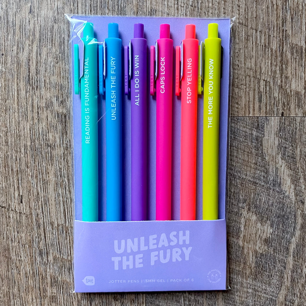 Unleash The Fury Jotter Pens Set of 6 - Lyla's: Clothing, Decor & More - Plano Boutique