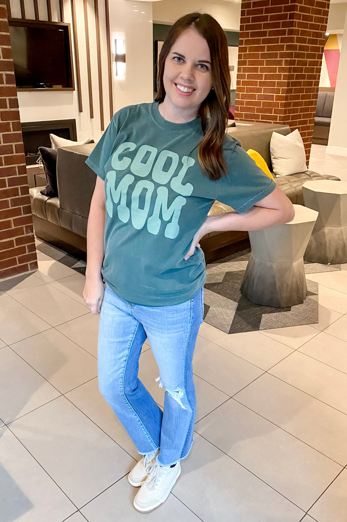 Cool Mom Blue Spruce Top - Lyla's: Clothing, Decor & More - Plano Boutique