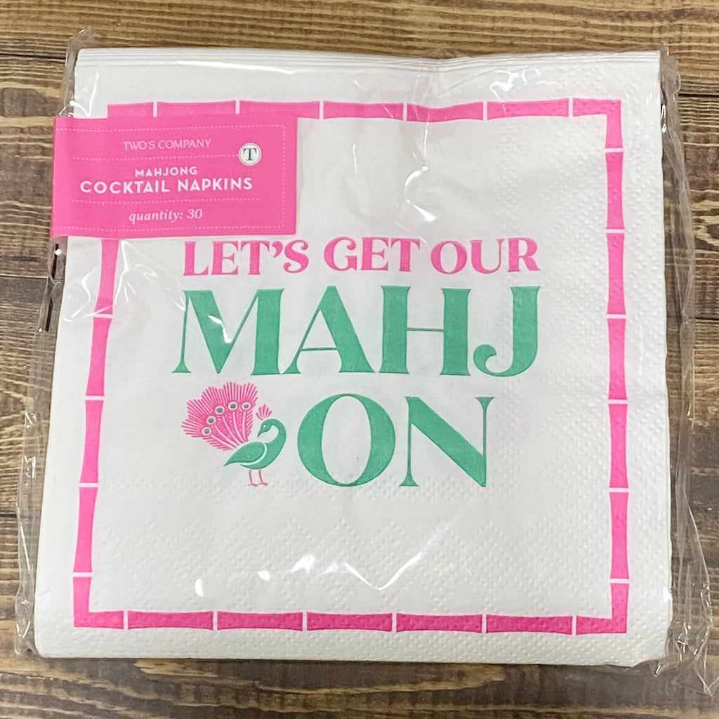 Let's Get Our Mahj On Cocktail Napkins - Lyla's: Clothing, Decor & More - Plano Boutique