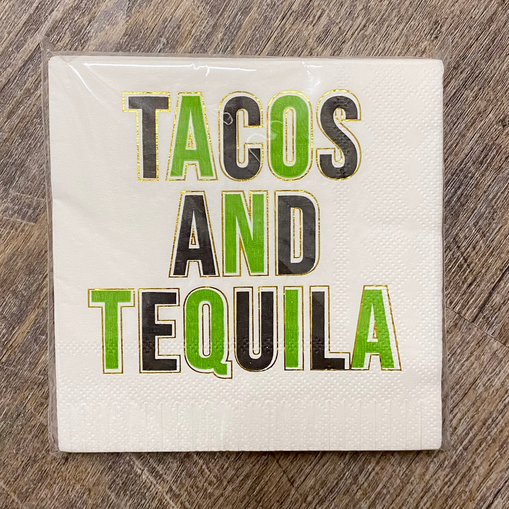 Tacos And Tequila Fringe Napkin - Lyla's: Clothing, Decor & More - Plano Boutique