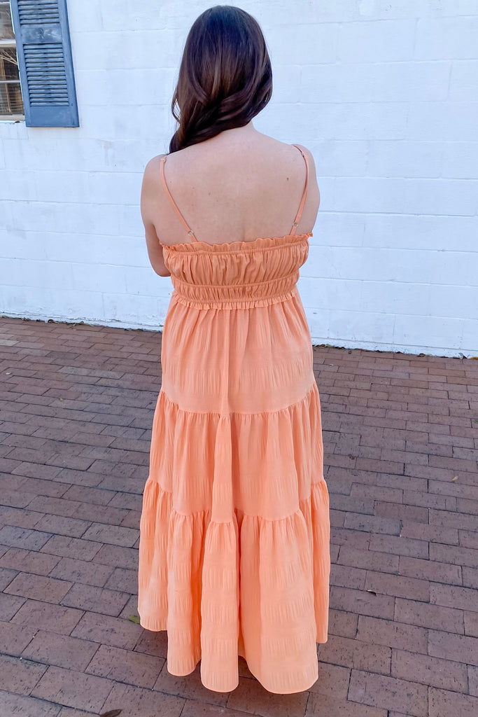 One Last Time Apricot Maxi Dress - Lyla's: Clothing, Decor & More - Plano Boutique