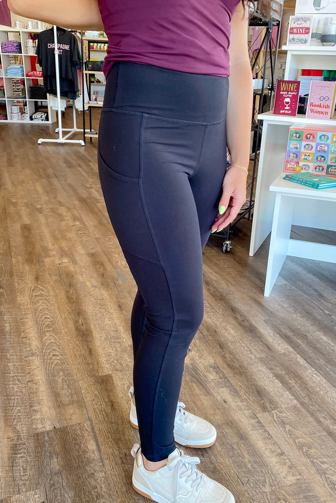 Athleisure Butter Basic Leggings with Pockets - Lyla's: Clothing, Decor & More - Plano Boutique