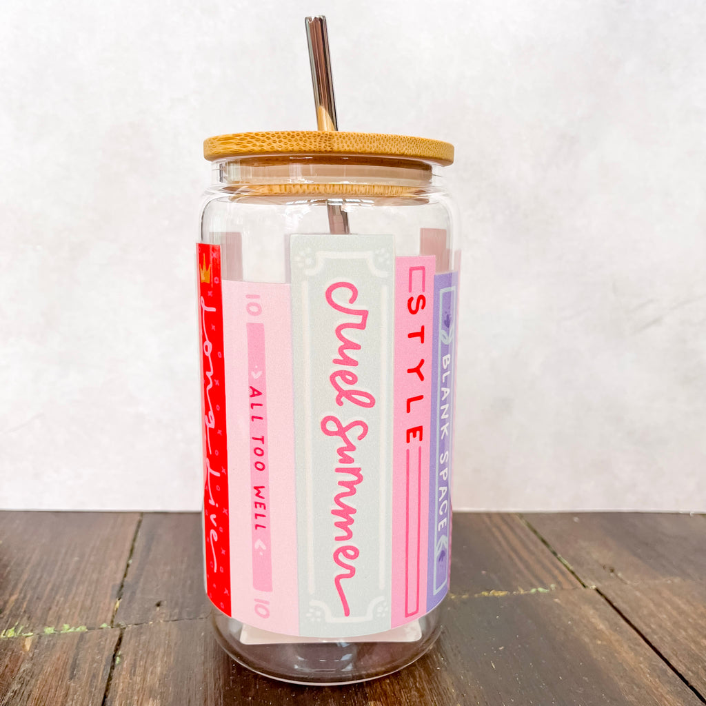 Eras Book Tour Glass Can - Lyla's: Clothing, Decor & More - Plano Boutique