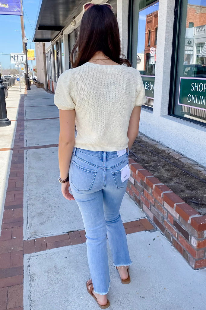 What Do You Think Cream Puff Sleeve Top - Lyla's: Clothing, Decor & More - Plano Boutique