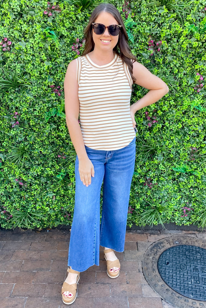 One Last Day Striped Sand Top - Lyla's: Clothing, Decor & More - Plano Boutique