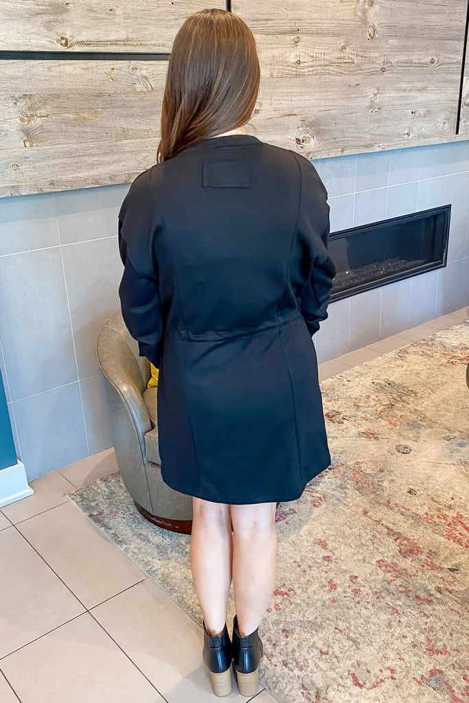 Tie It Up Longsleeve Black Dress - Lyla's: Clothing, Decor & More - Plano Boutique