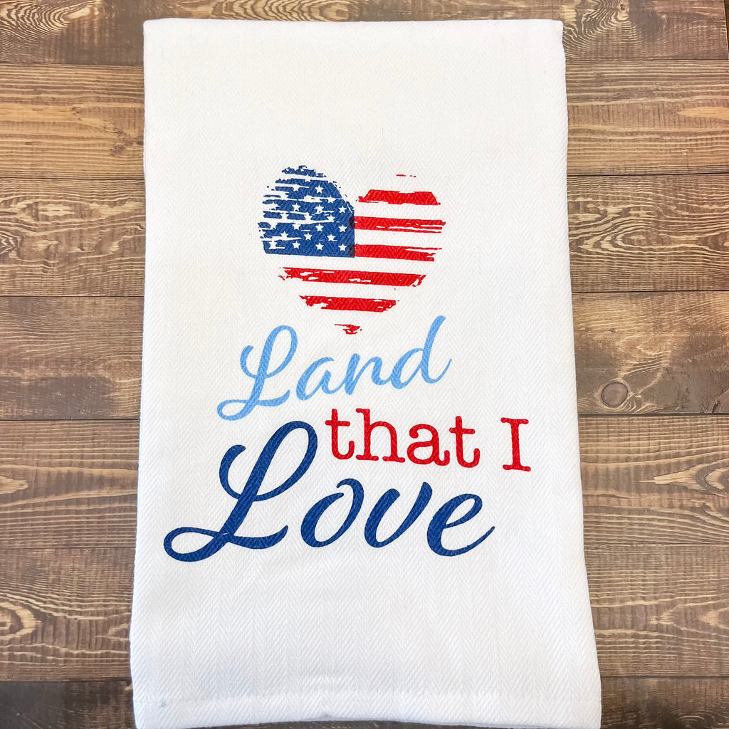 Land That I Love Hand Towel - Lyla's: Clothing, Decor & More - Plano Boutique