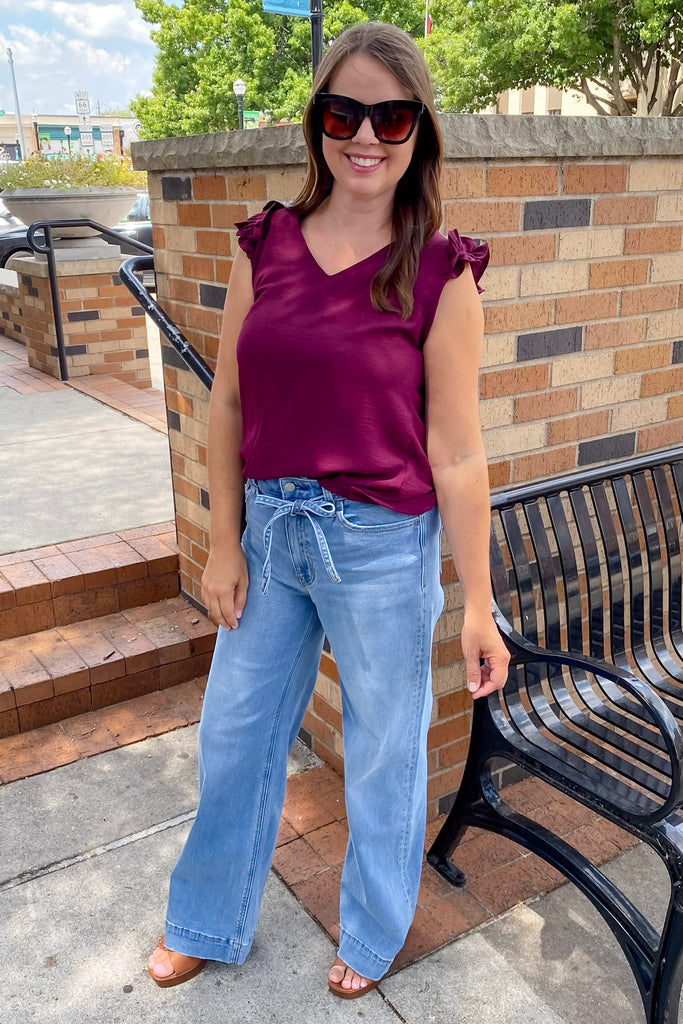 Send an Alert For This Burgundy Top - Lyla's: Clothing, Decor & More - Plano Boutique