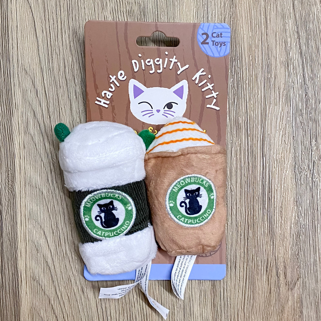 Meowbucks (2 coffee cups) Catnip Toys - Lyla's: Clothing, Decor & More - Plano Boutique