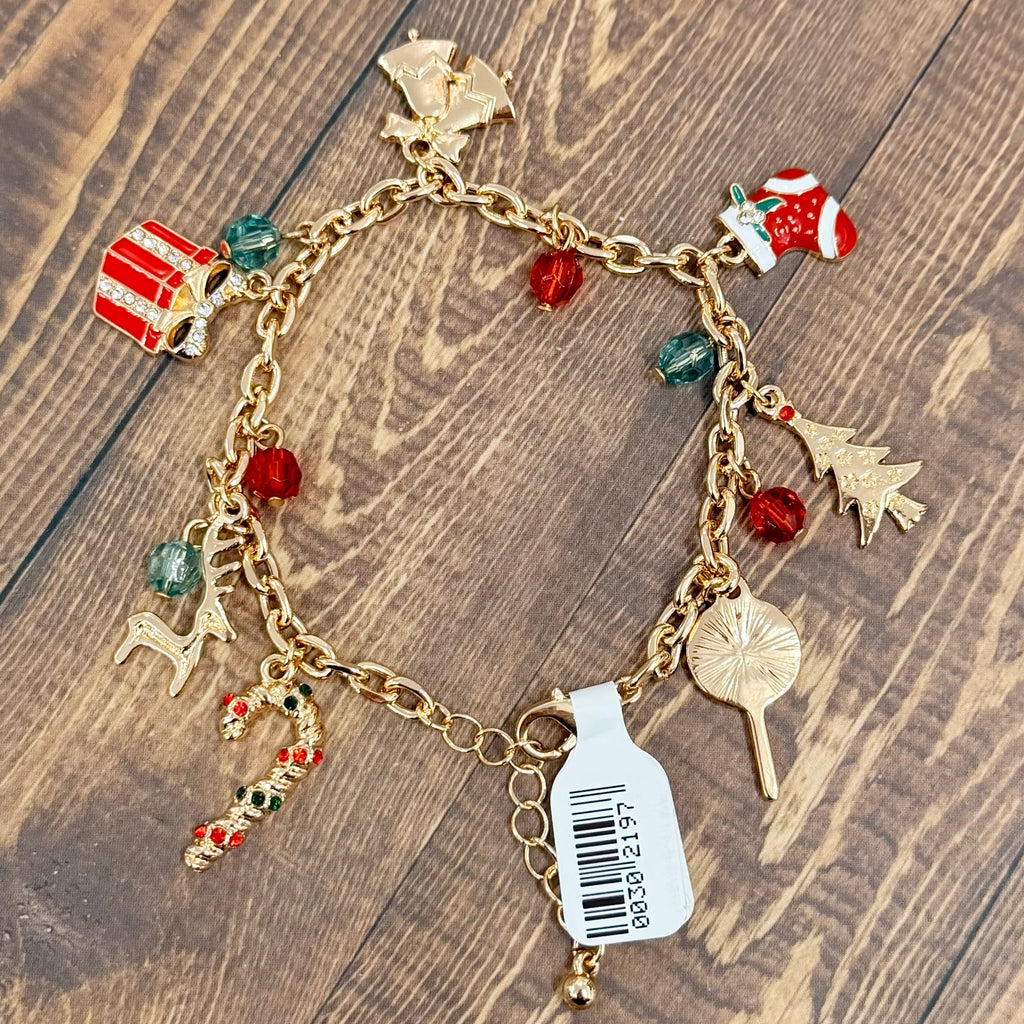 Festive Holiday Charm Bracelet - Lyla's: Clothing, Decor & More - Plano Boutique