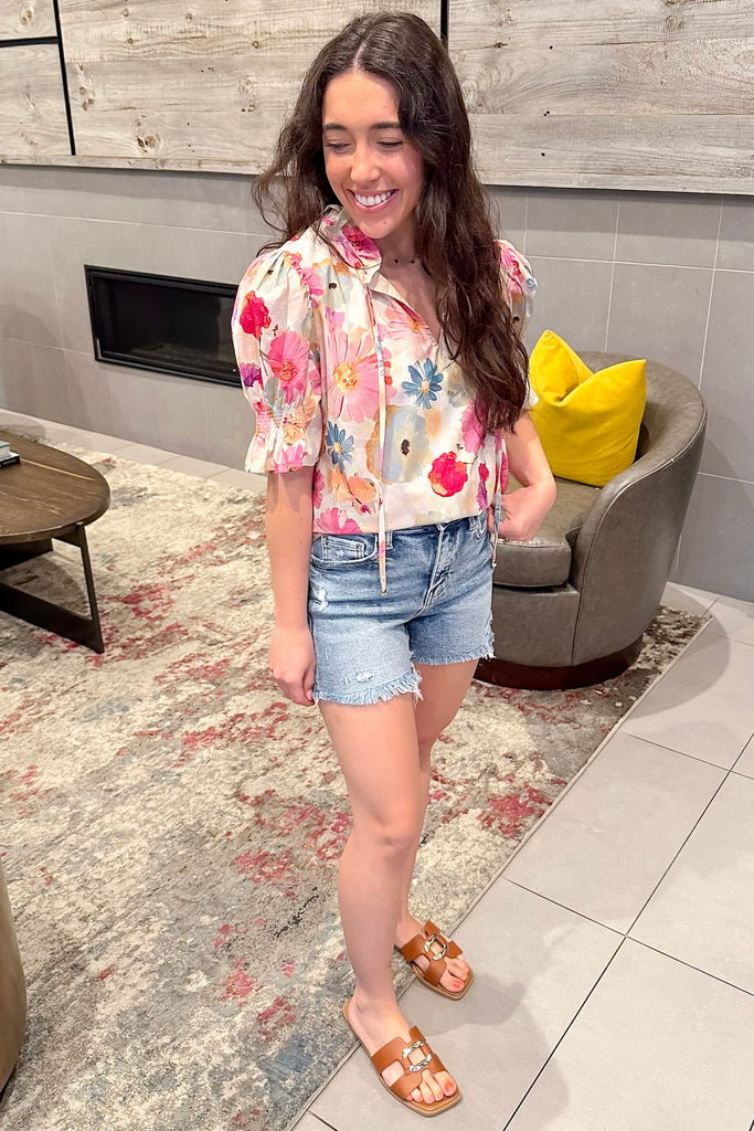 Wicklow High Rise Distressed Denim Shorts by Lovervet - Lyla's: Clothing, Decor & More - Plano Boutique