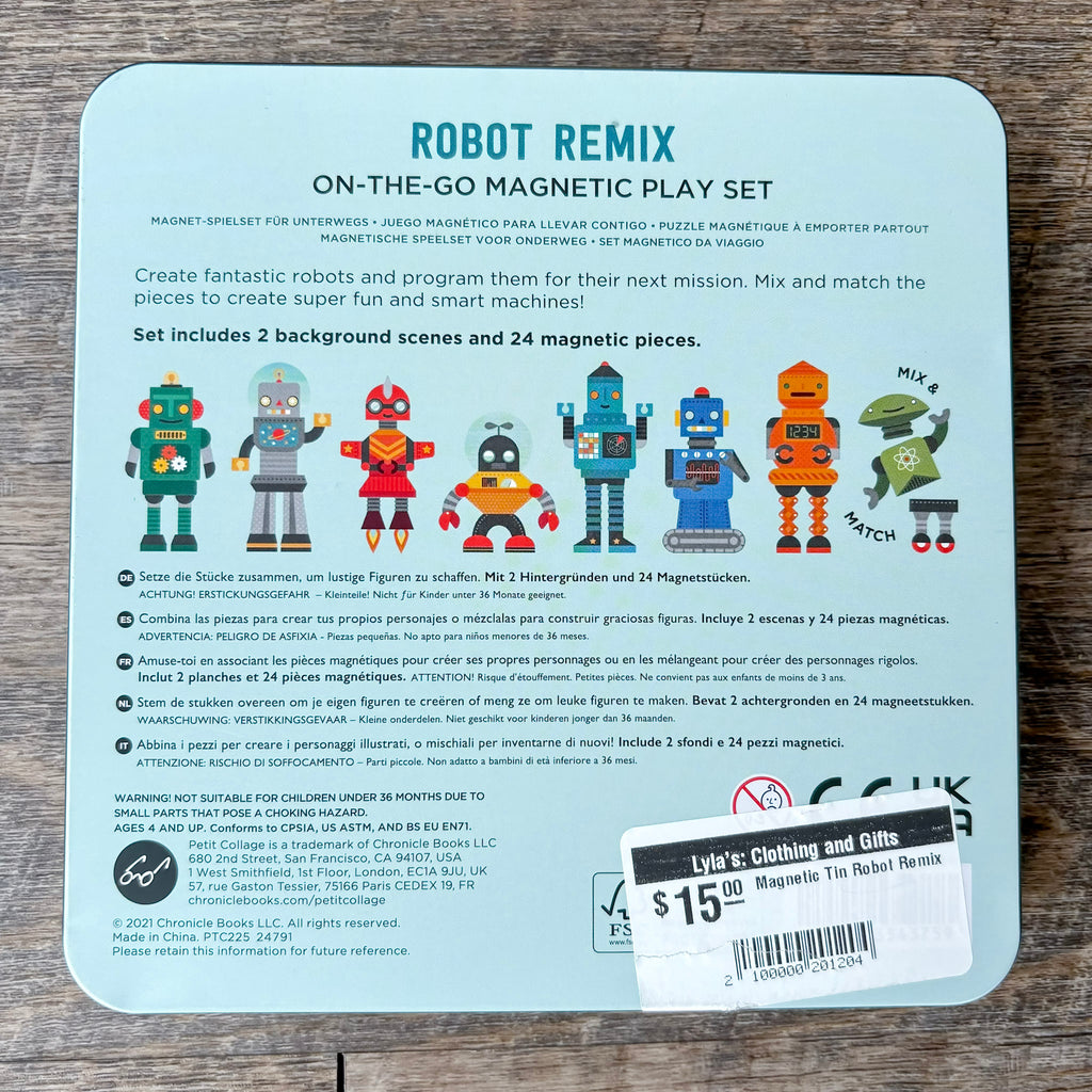 Magnetic Tin Robot Remix - Lyla's: Clothing, Decor & More - Plano Boutique