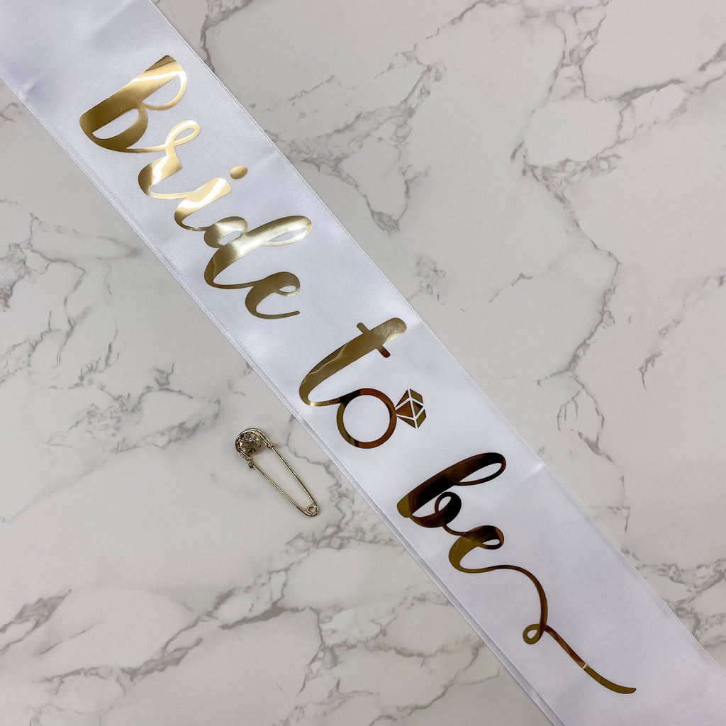 Bride To Be White Sash by XO Fetti - Lyla's: Clothing, Decor & More - Plano Boutique