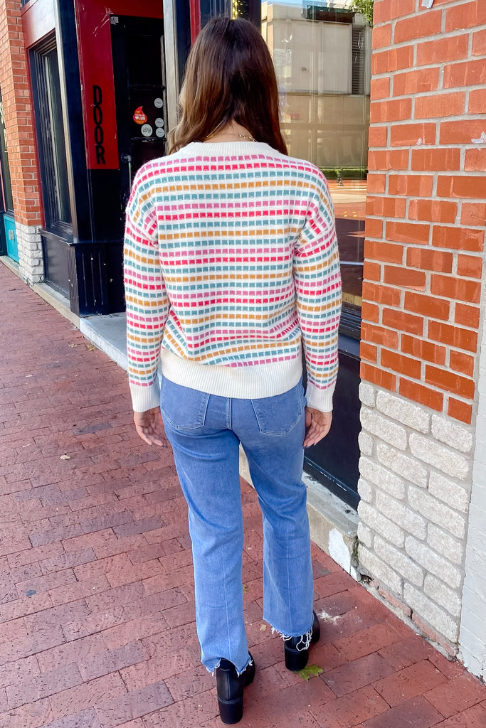 Teach Me How Confetti Striped Sweater - Lyla's: Clothing, Decor & More - Plano Boutique