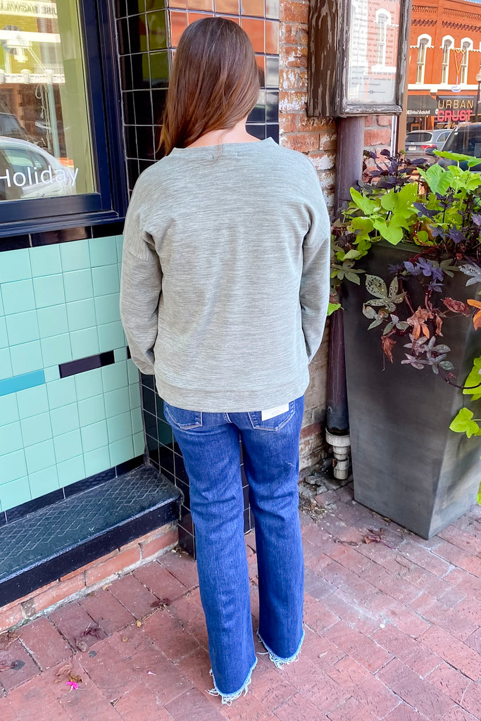 Moment In Time Dusty Olive Sweater - Lyla's: Clothing, Decor & More - Plano Boutique