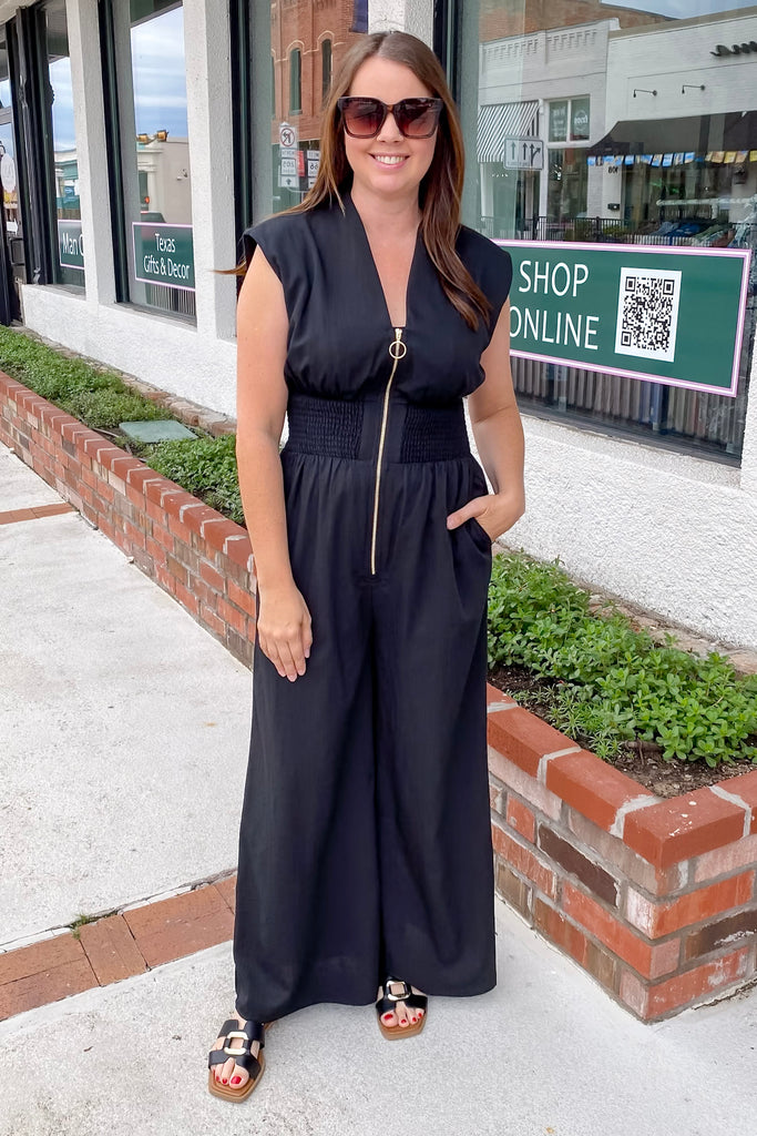 Sway the Day Away Black Jumpsuit - Lyla's: Clothing, Decor & More - Plano Boutique