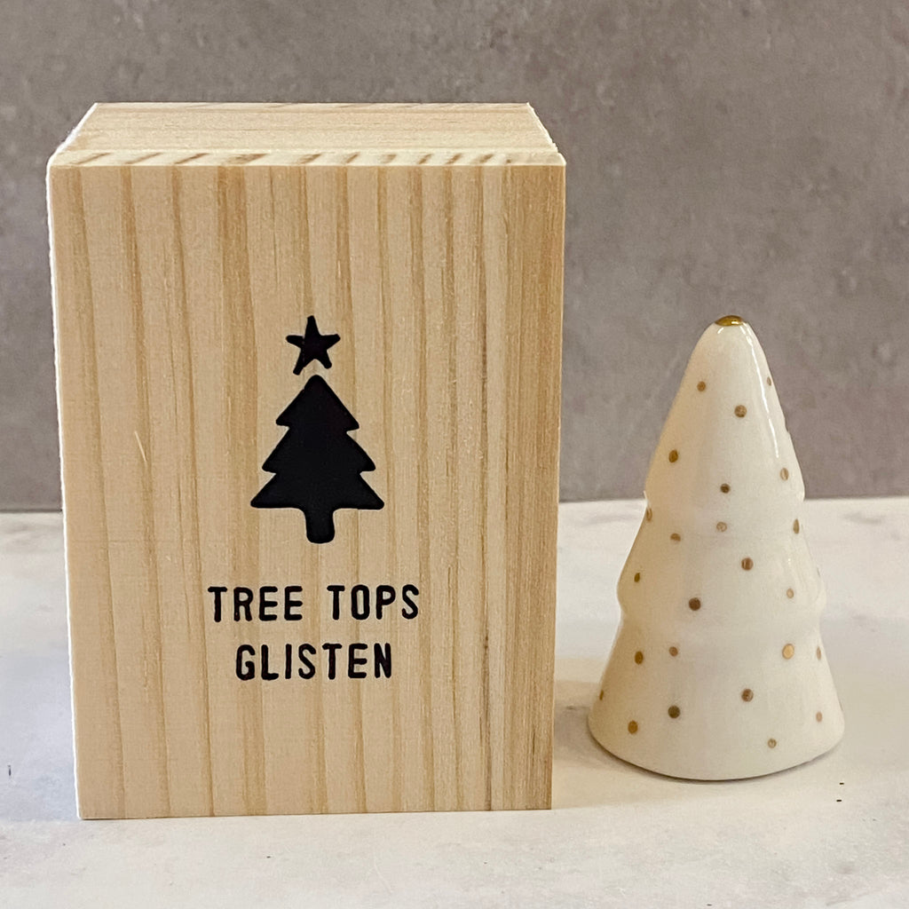 Tree Tops Glisten Ceramic Figure Tree - Lyla's: Clothing, Decor & More - Plano Boutique