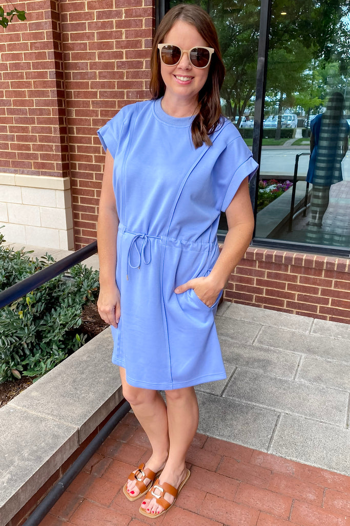 Perfect Harmony Pleated Peri Blue Dress - Lyla's: Clothing, Decor & More - Plano Boutique