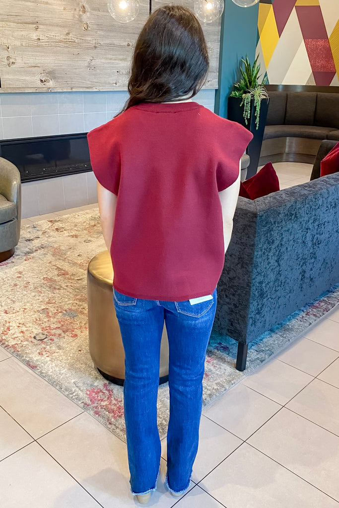 Hanging On Burgundy Top - Lyla's: Clothing, Decor & More - Plano Boutique