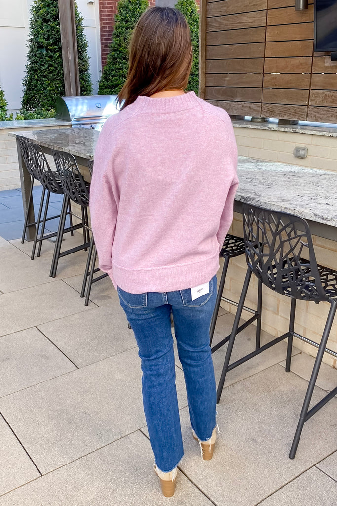 Cotton Candy Center Seam Pink Sweater - Lyla's: Clothing, Decor & More - Plano Boutique