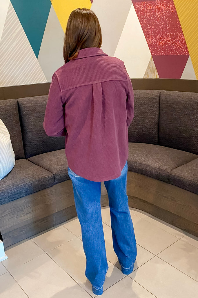 All My Life Plum Shacket - Lyla's: Clothing, Decor & More - Plano Boutique