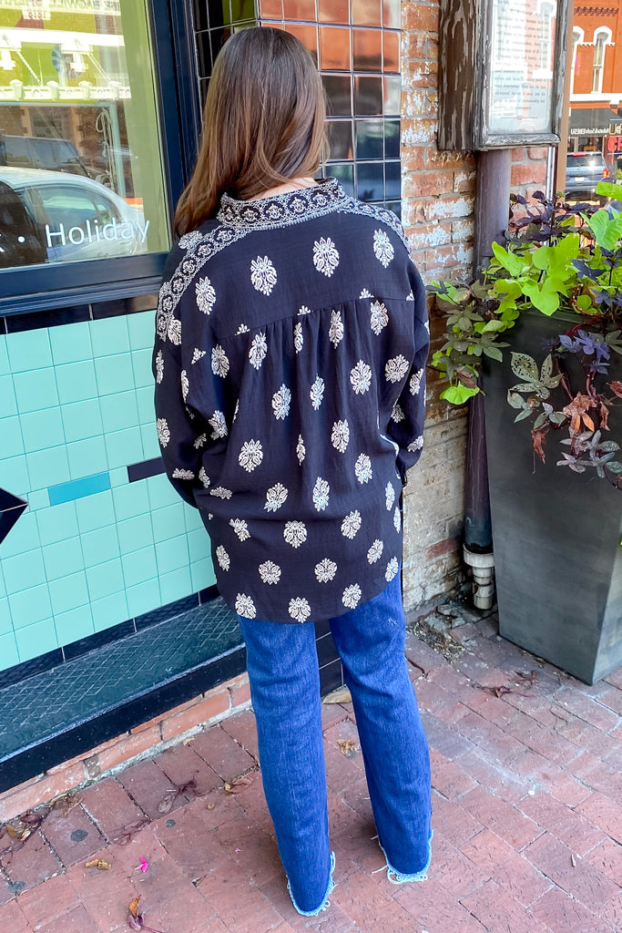 The Clean Slate Black Print Top - Lyla's: Clothing, Decor & More - Plano Boutique