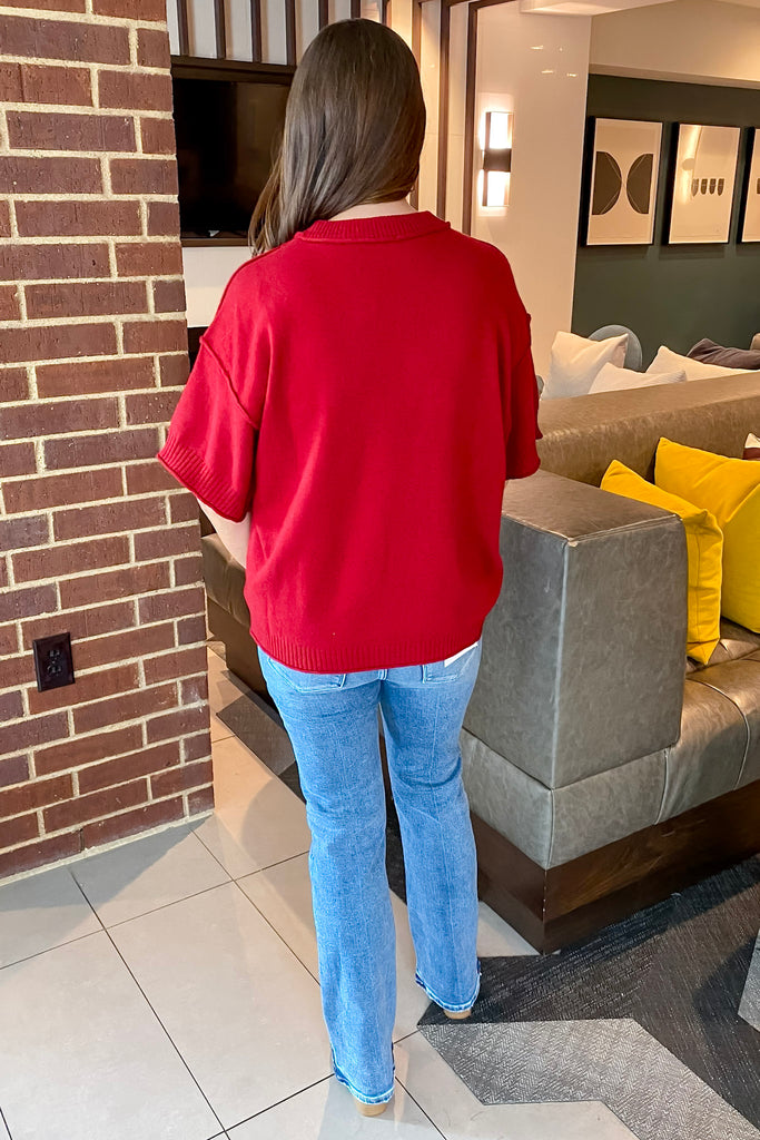 Believe It Or Not Burgundy Top - Lyla's: Clothing, Decor & More - Plano Boutique