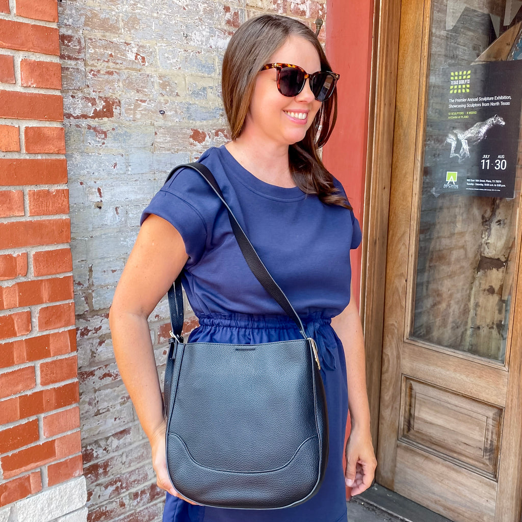 Jen & Co Poppy Vegan Paneled Crossbody - Black - Lyla's: Clothing, Decor & More - Plano Boutique