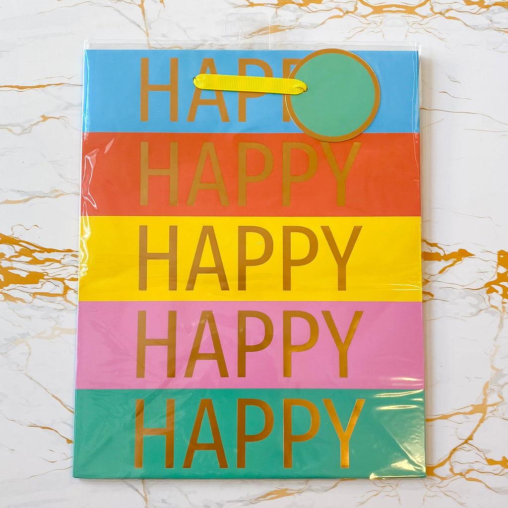 Happy Party Medium Gift Bag - Lyla's: Clothing, Decor & More - Plano Boutique